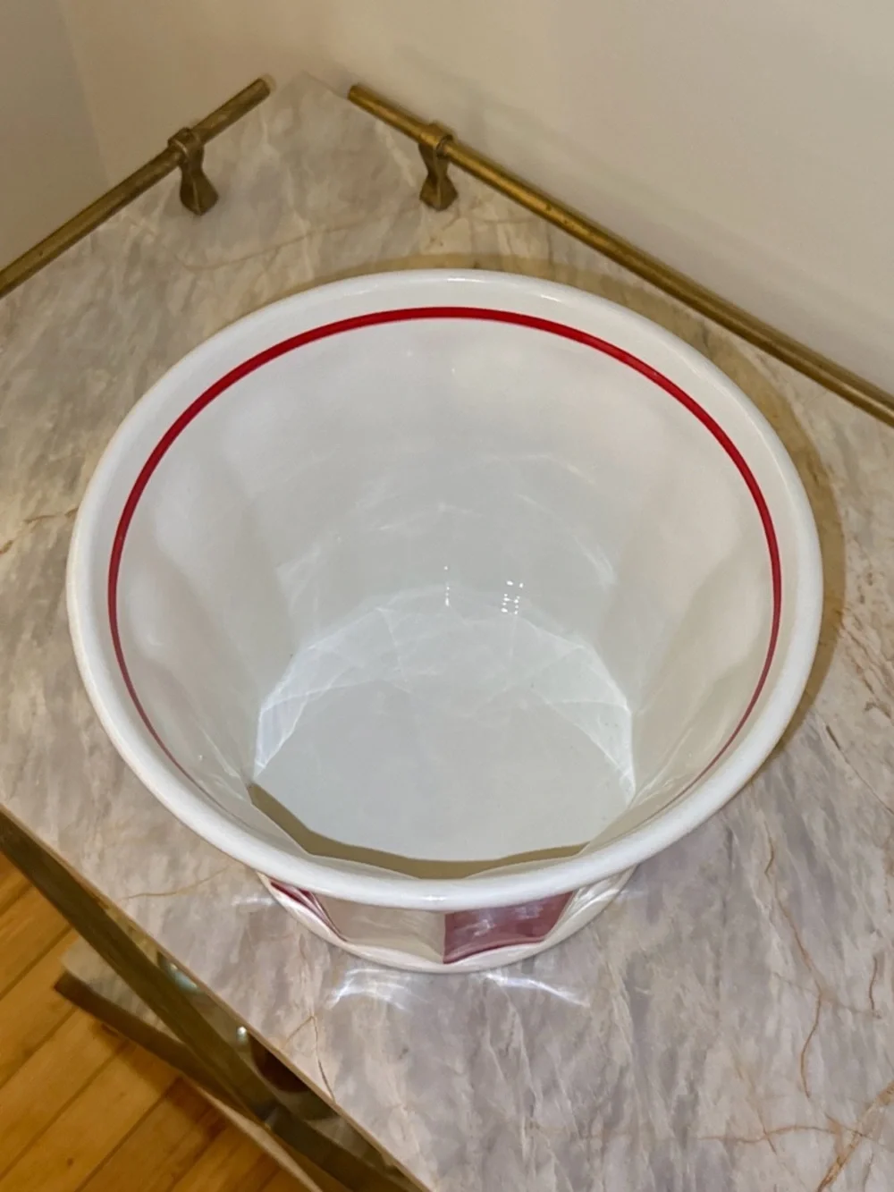 Williams-Sonoma Large Red and White Movie Night Popcorn Bowl